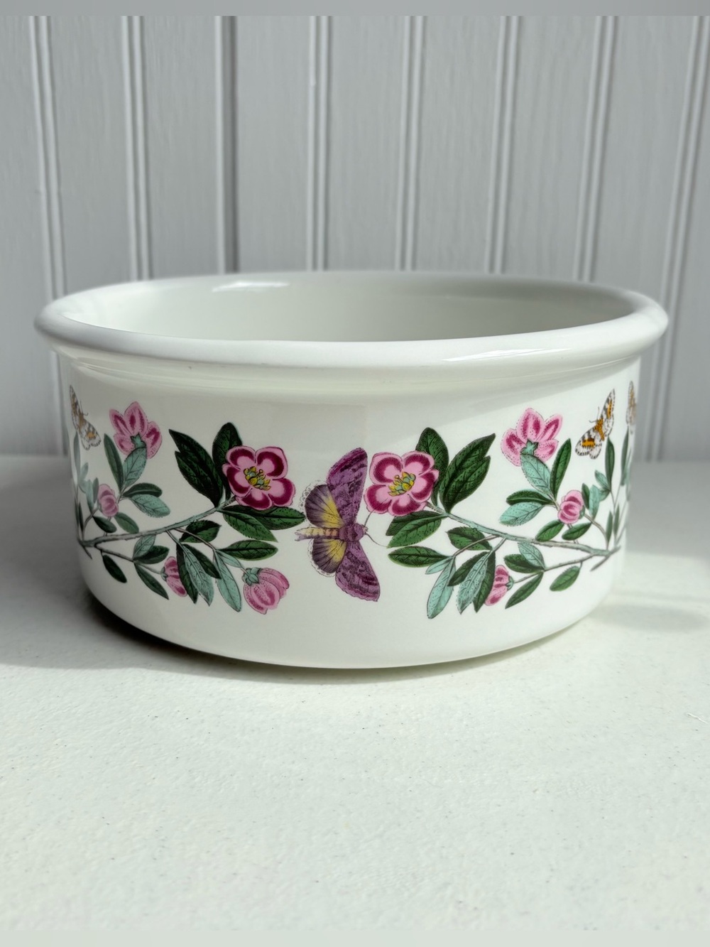 Vintage Portmerion Botanic Garden Rhododendron 7 Inch Round Serving Soufflé Bowl
